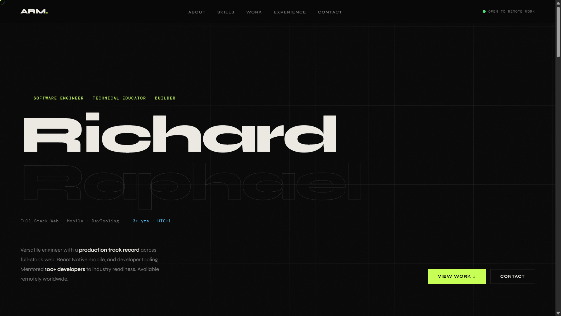 Richard Raphael A • Software Engineer | Full-Stack Developer